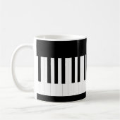 ピアノ鍵盤 キーボード 音楽 楽器 コーヒーマグカップ (左)