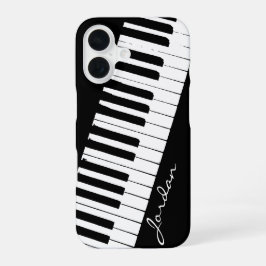 ピアノ鍵盤 | スラント | カスタマイズ可能 iPhone 16ケース