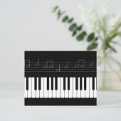 ピアノ鍵盤 ポストカード (スタンド正面)