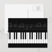 ピアノ鍵盤 ポストカード (正面/裏面)