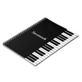 ピアノ鍵盤 黒と白 ノートブック (左側)