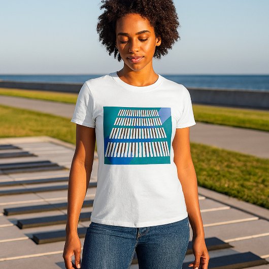 ピアノ鍵盤Tシャツ Tシャツ