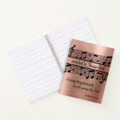 ピアノ鍵神を賛美するために作成された引用文 ノートブック (内部)