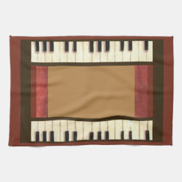 ピアノ鍵縁どキッチンタオル キッチンタオル