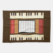 ピアノ鍵縁どシート歌曲キッチンタオル キッチンタオル (横)