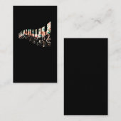 ピアノ鍵花鍵盤演奏先生 名刺 (正面/裏面)