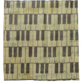 ピアノ鍵音楽バスルームのシャワーカーテン シャワーカーテン (正面)