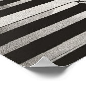 ピアノ鍵音楽ミニマリストのラインアート ポスター (角)