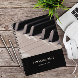 ピアノ鍵音楽先生クラッシーエレガント ノートブック