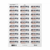 ピアノ鍵音楽愛好家の差出人住所ラベル ラベル (フルシート)