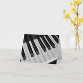 ピアノ鍵音楽愛好家カスタムカード カード (黄色い花)