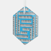 ピアノ鍵 ガラスオーナメント (正面左)