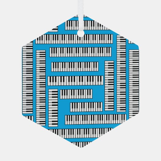 ピアノ鍵 ガラスオーナメント (裏面)