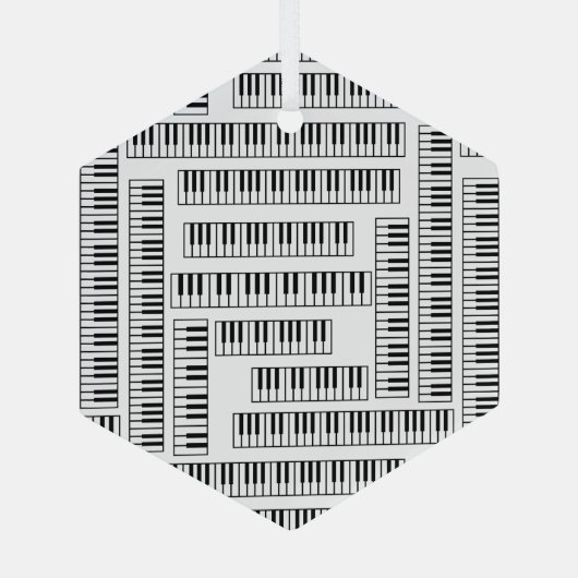 ピアノ鍵 ガラスオーナメント (裏面)