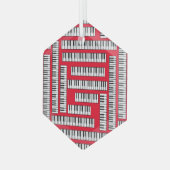 ピアノ鍵 ガラスオーナメント (正面左)