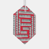 ピアノ鍵 ガラスオーナメント (正面右)