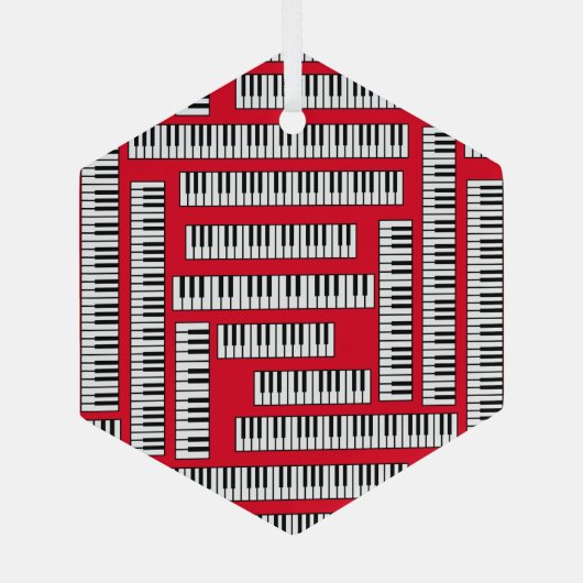 ピアノ鍵 ガラスオーナメント (裏面)