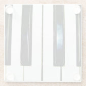 ピアノ鍵 ガラスコースター (裏面)