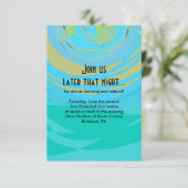 ピアノ鍵&スターズバーバルミツワー披露宴カード 招待状 (スタンド正面)