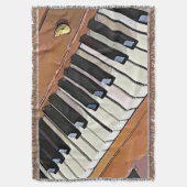 ピアノ鍵 スローブランケット (正面縦)