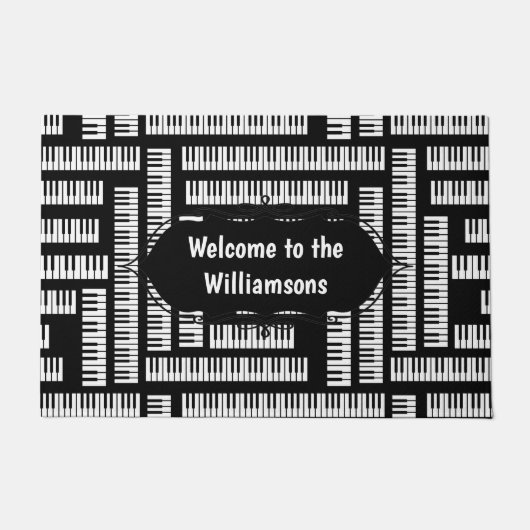 ピアノ鍵 ドアマット (正面)