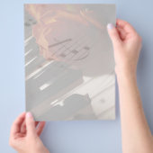 ピアノ鍵&バラフライヤー チラシ (手)