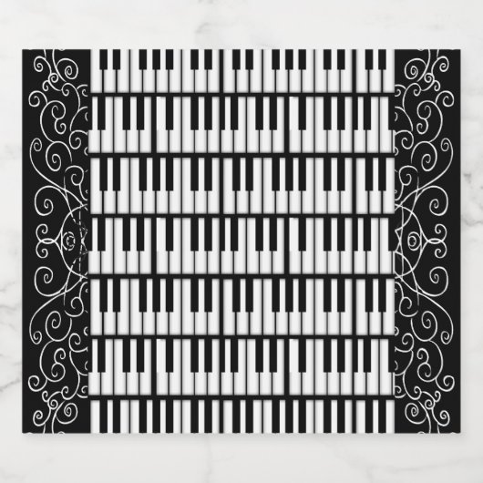 ピアノ鍵 ビールラベル (シングルラベル)