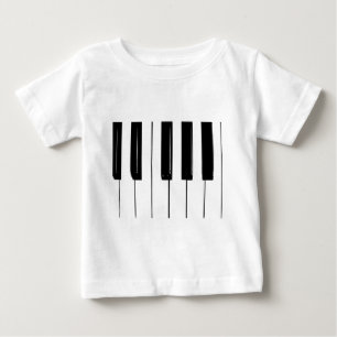 ピアノ鍵 ベビーTシャツ