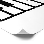 ピアノ鍵 ポスター (角)