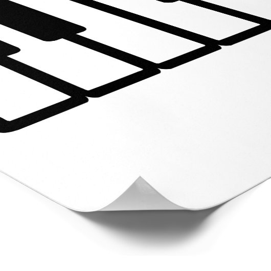 ピアノ鍵 ポスター (角)