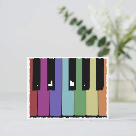 ピアノ鍵 ポストカード (スタンド正面)