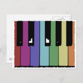 ピアノ鍵 ポストカード (正面/裏面)