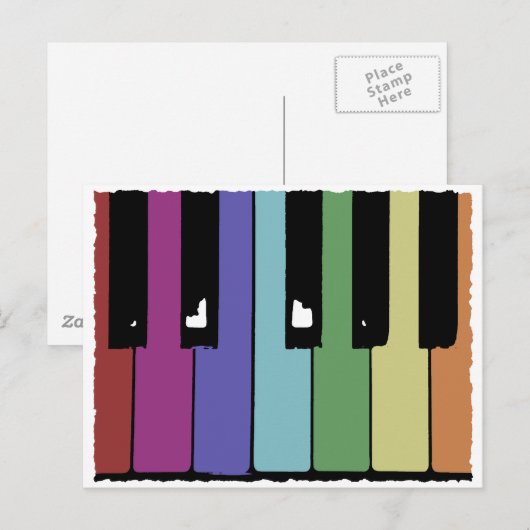 ピアノ鍵 ポストカード (正面/裏面)