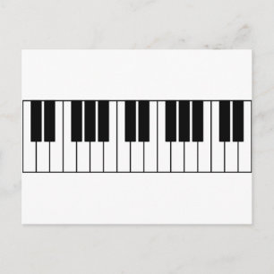 ピアノ鍵 ポストカード