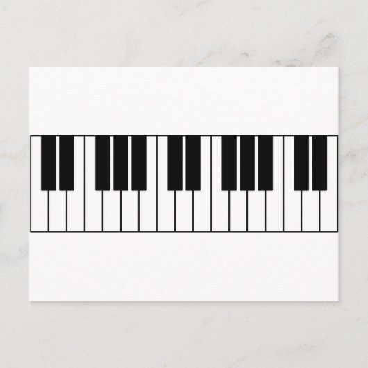 ピアノ鍵 ポストカード (正面)