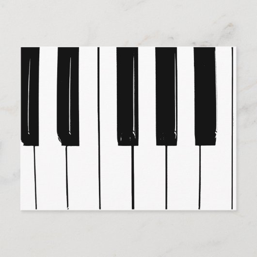 ピアノ鍵 ポストカード (正面)