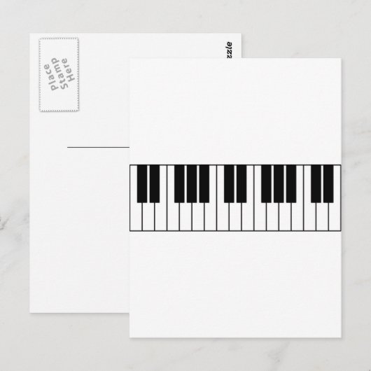 ピアノ鍵 ポストカード (正面/裏面)