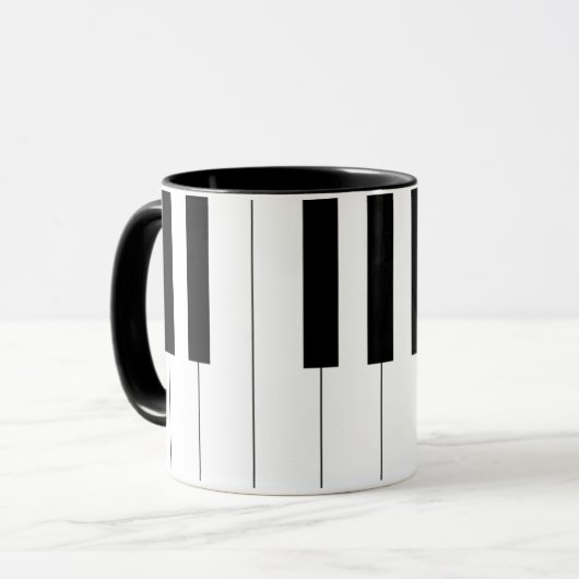 ピアノ鍵 マグカップ (正面左)