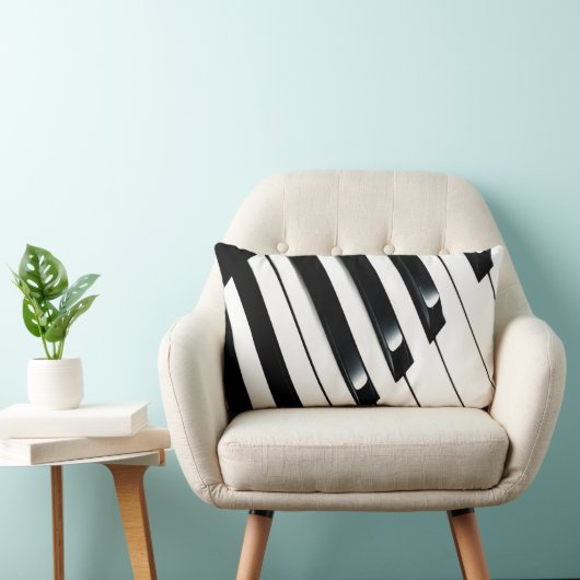 ピアノ鍵 ランバークッション (椅子)