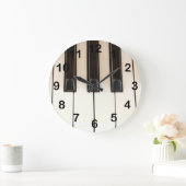 ピアノ鍵 ラージ壁時計 (ホーム)