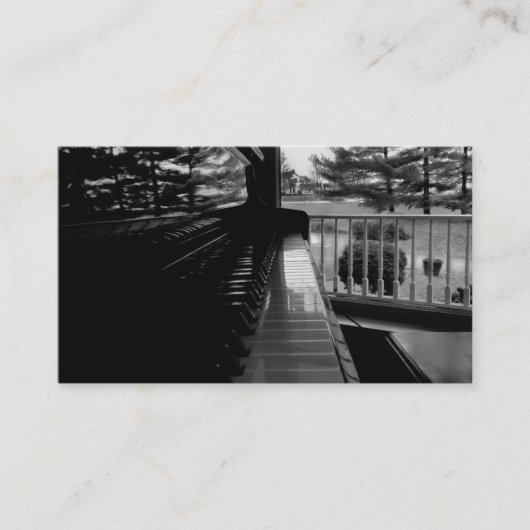 ピアノ鍵-名刺のテンプレート 名刺 (正面)