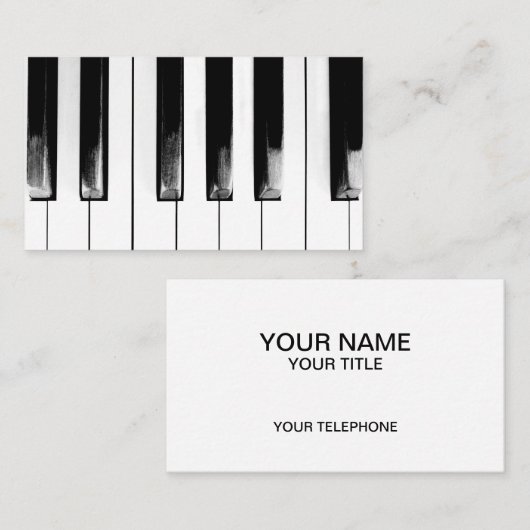 ピアノ鍵 名刺 (正面/裏面)