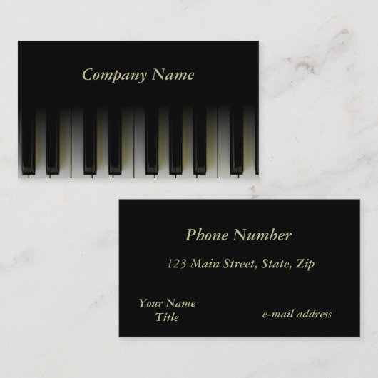 ピアノ鍵 名刺 (正面/裏面)