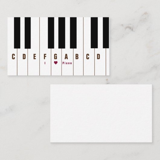 ピアノ鍵 名刺 (正面/裏面)