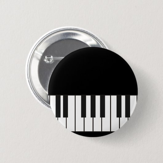 ピアノ鍵 缶バッジ (正面&裏面)