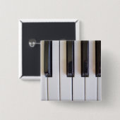 ピアノ鍵 缶バッジ (正面&裏面)