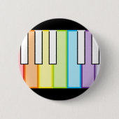 ピアノ鍵 缶バッジ (正面)