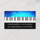 ピアノ鍵 |音楽ノート 名刺 (裏面)