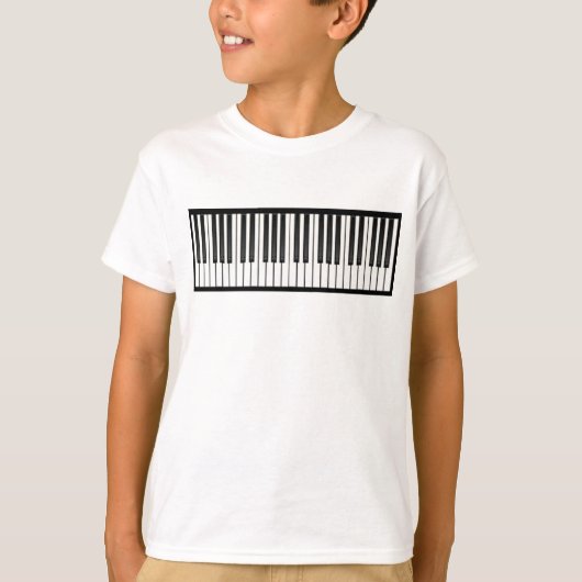 ピアノ鍵 Tシャツ (正面)
