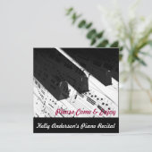 ピアノ関連のイベントの招待 招待状 (スタンド正面)